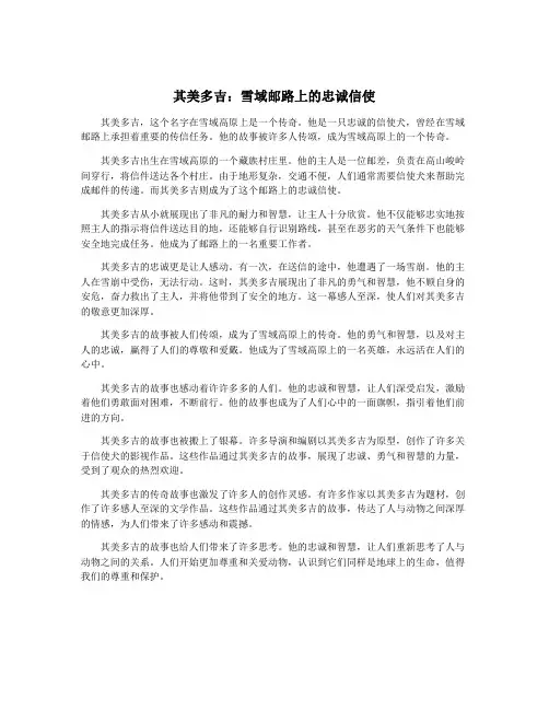 其美多吉：雪域邮路上的忠诚信使