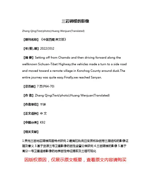 三岩碉楼的影像