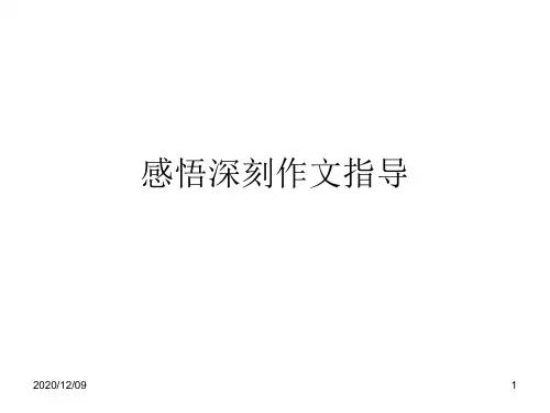 感悟深刻作文指导PPT教学课件