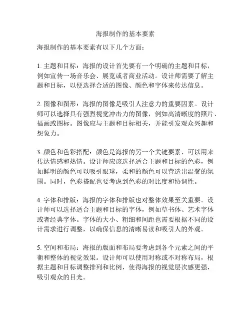 海报制作的基本要素
