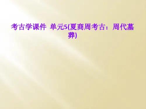 考古学课件  单元5(夏商周考古：周代墓葬)