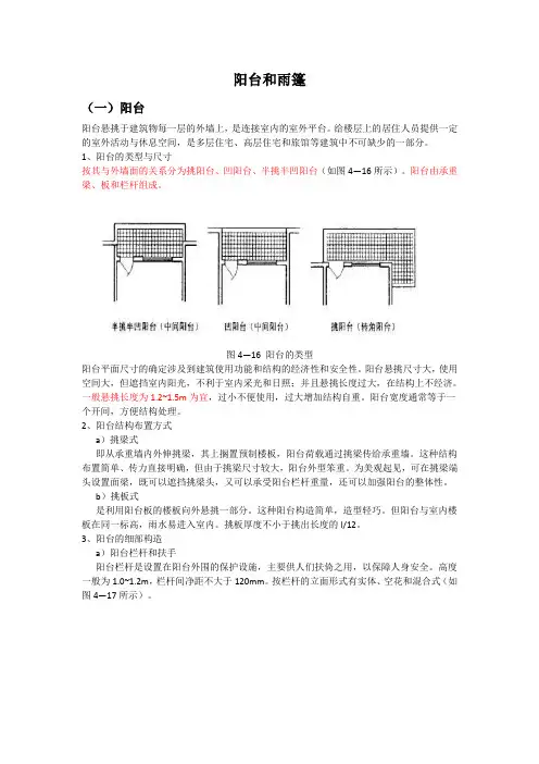 阳台、雨棚