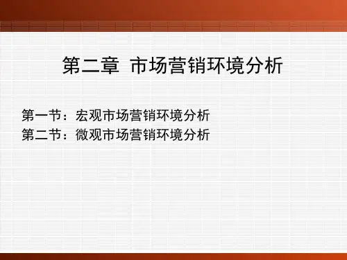 第二章：市场营销环境分析