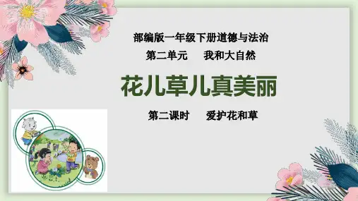 统编版道德与法治一年级下册2.63《花儿草儿真美丽》课件(共22张PPT,含内嵌视频)