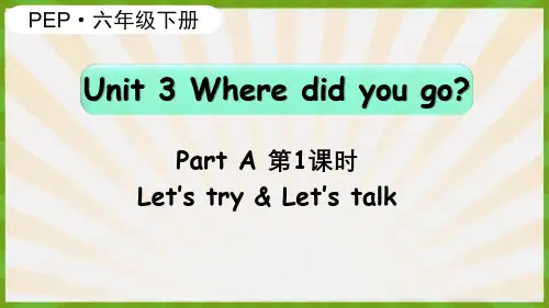 PEP六年级英语下册Unit-3-PartA-Let’s-try课件精选全文