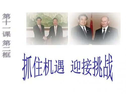九年级政治抓住机遇迎接挑战(2018-2019)