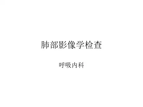 肺部影像学检查ppt