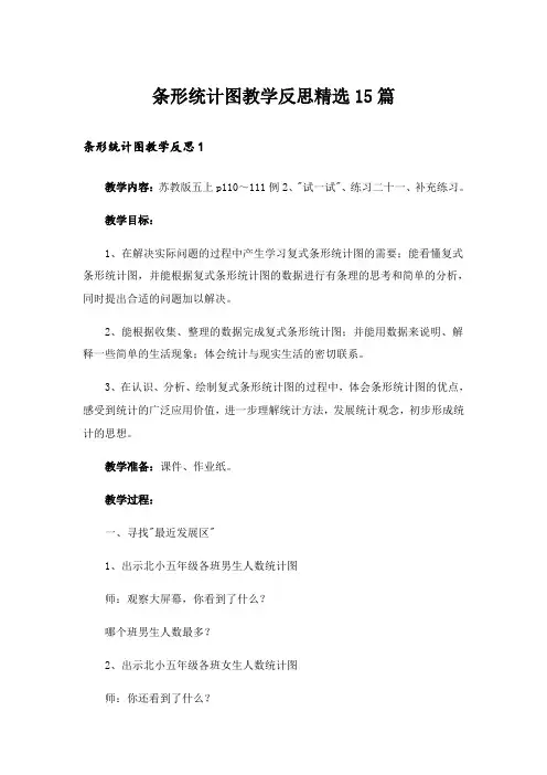 条形统计图教学反思精选15篇