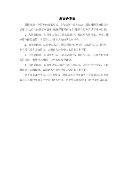 题画诗类型