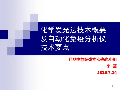 化学发光法技术概要ppt课件
