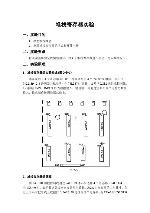 4 堆栈寄存器实验
