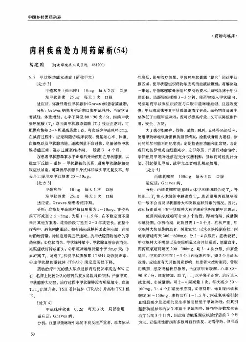 内科疾病处方用药解析(54)
