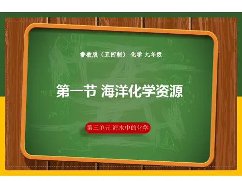 初中化学鲁教版九年级全册(五四学制)第三单元3.1 海洋化学资源(课件)