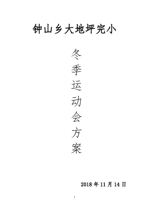冬季运动会活动方案