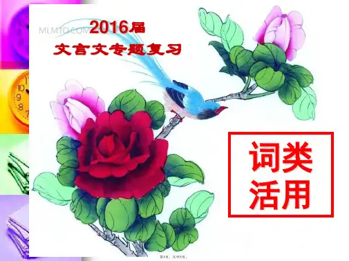 2016届高三文言文复习之词类活用最终版(最新)[1]