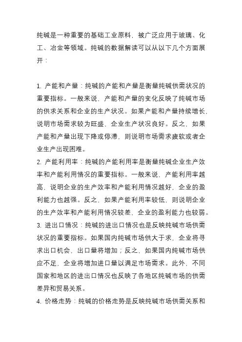 纯碱数据解读
