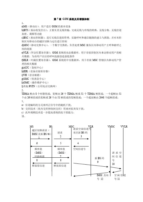 哈工大移动通信第三次作业满分答案(7-9章)