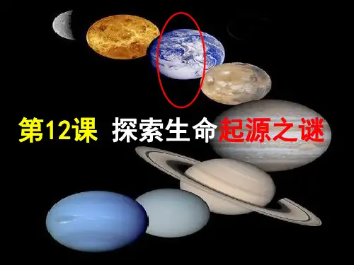 人教版高中历史必修三第四单元第12课  探索生命起源之谜  课件(共24张PPT)