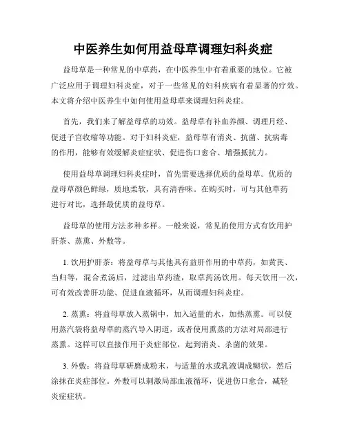 中医养生如何用益母草调理妇科炎症
