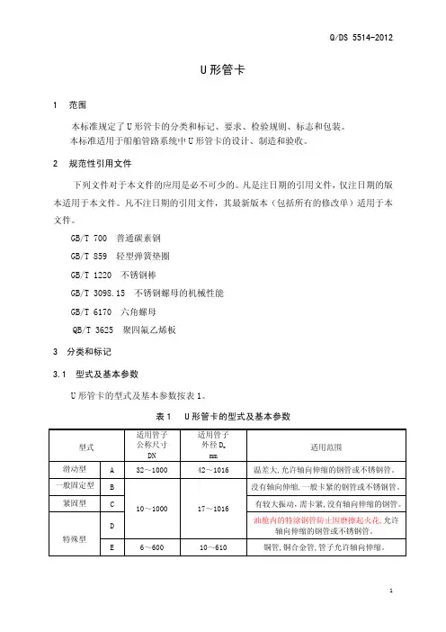 DS5514-2012U型管卡图纸