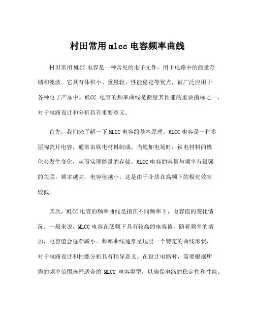 村田常用mlcc电容频率曲线