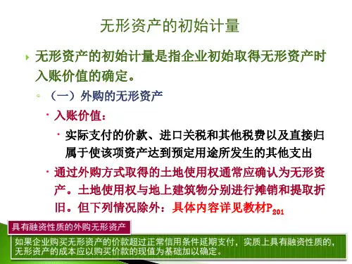 无形资产的初始计量