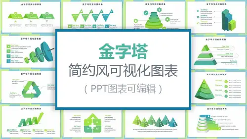 时尚简约金字塔可视化图表集PPT模板
