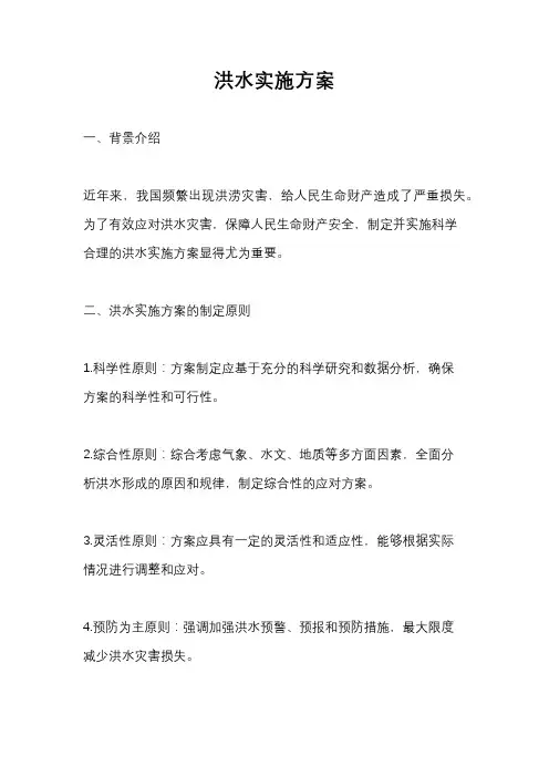 洪水实施方案