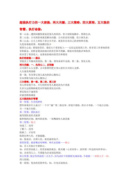 执行智慧笔记