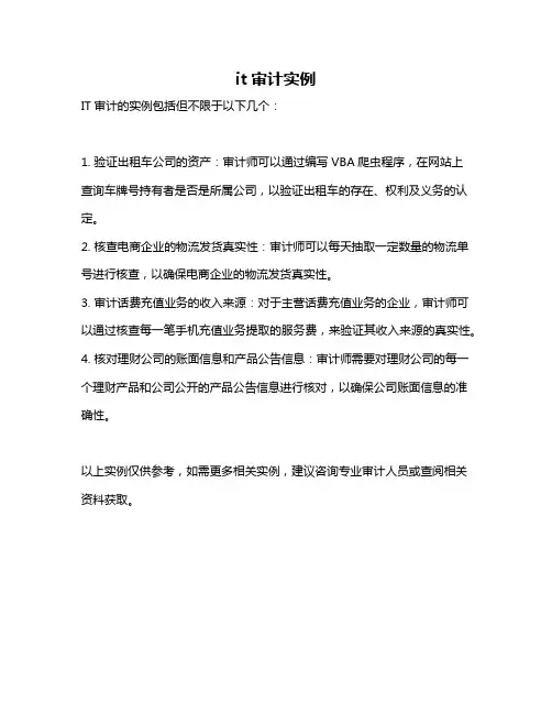 it审计实例