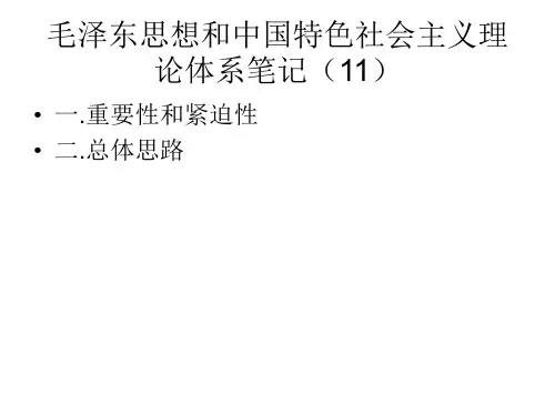 毛中特笔记(11)