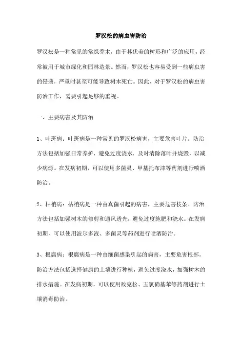 罗汉松的病虫害防治