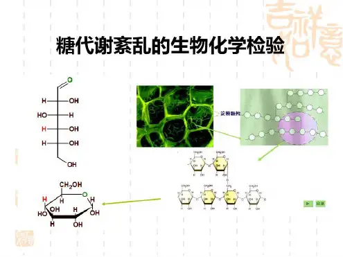 糖代谢紊乱生物化学检验-2022年学习资料