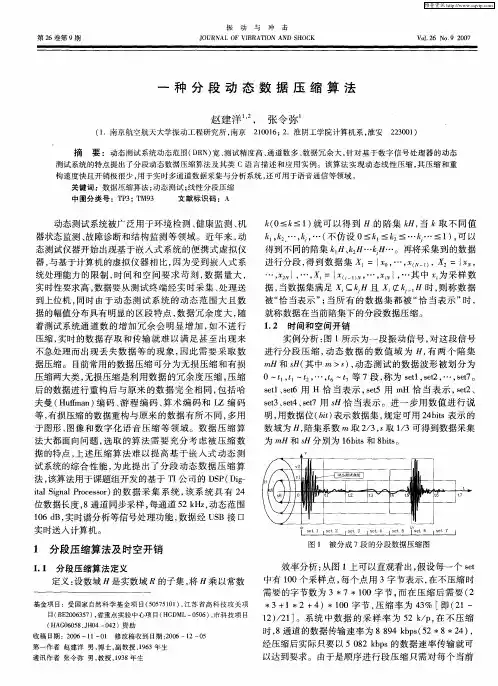 一种分段动态数据压缩算法