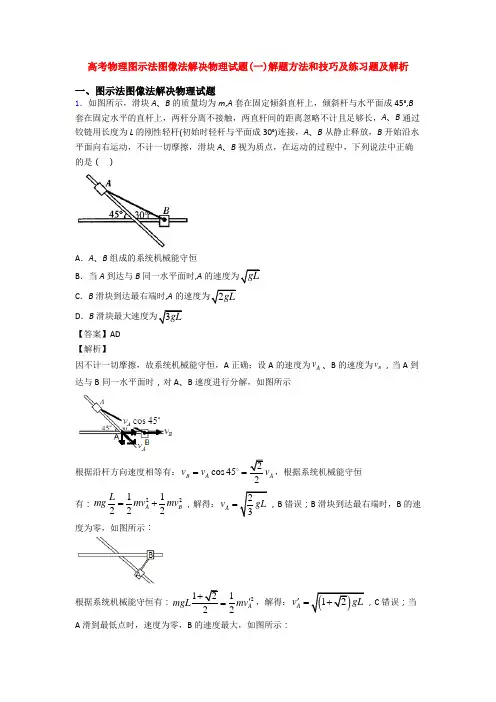 高考物理图示法图像法解决物理试题(一)解题方法和技巧及练习题及解析