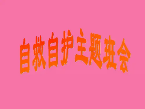 小学五年级《自救自护主题班会》ppt课件