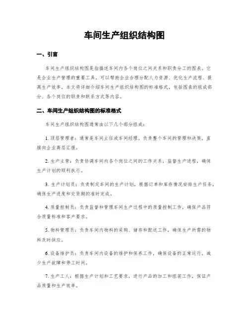 车间生产组织结构图
