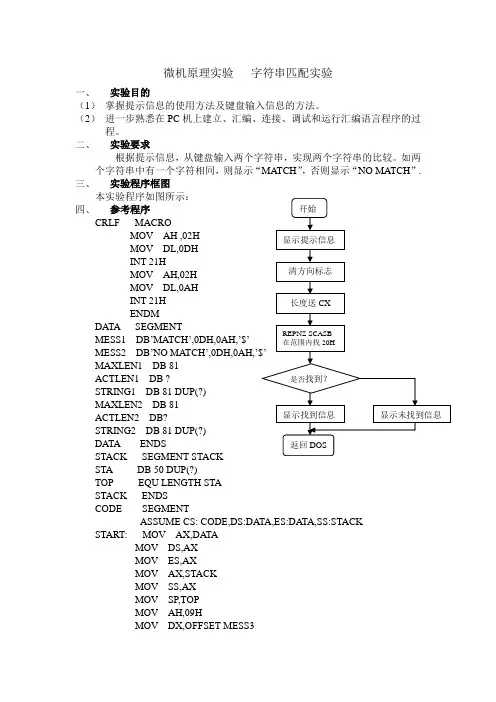 字符串匹配实验