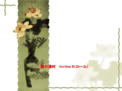 【人教新目标版】八年级上册英语：Unit 8 Section B(2b-2e)课件
