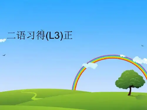 【精品】二语习得(L3)正汇编