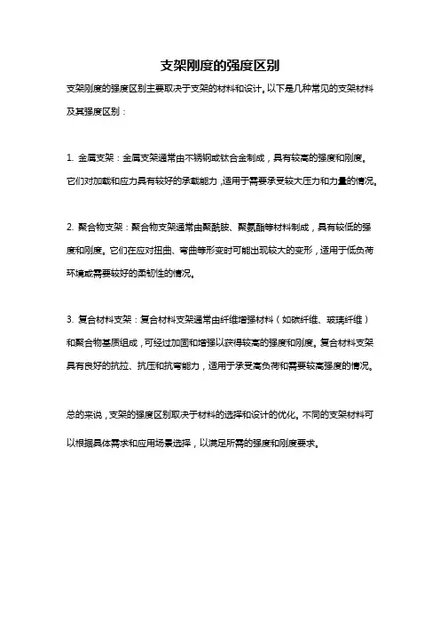 支架刚度的强度区别