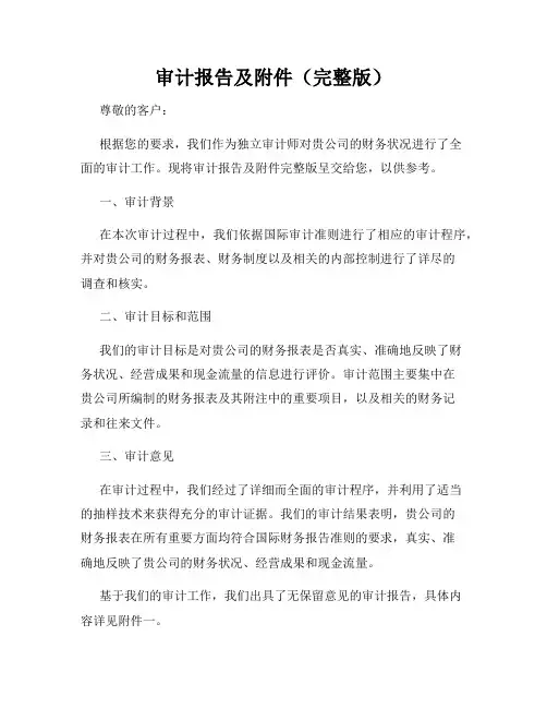 审计报告及附件(完整版)