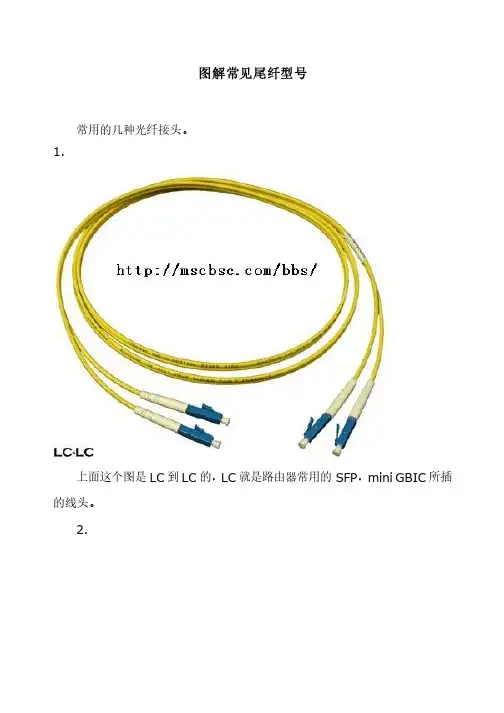 基础知识-图解-常见尾纤型号