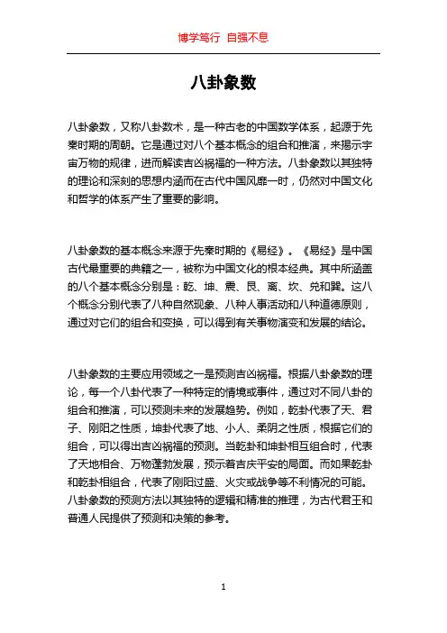 八卦象数_精品文档