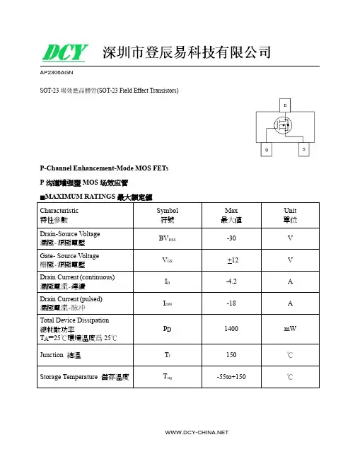 AP2306AGN(MOS场效应管规格书)