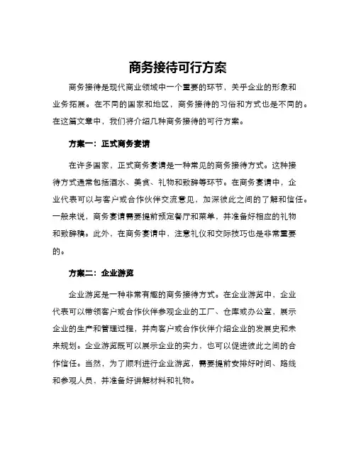 商务接待可行方案