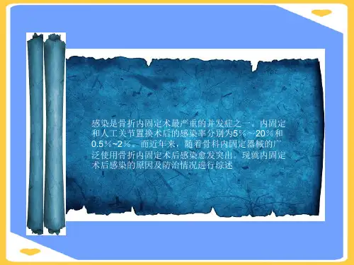 【正式版】骨科内固定术后感染防治PPT文档