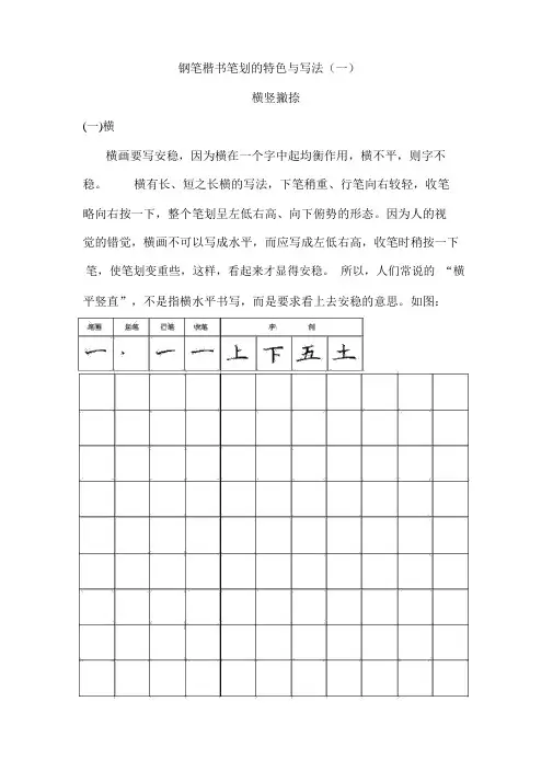 钢笔楷书字帖-直接打印练习