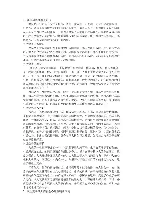 弗洛伊德的潜意识论