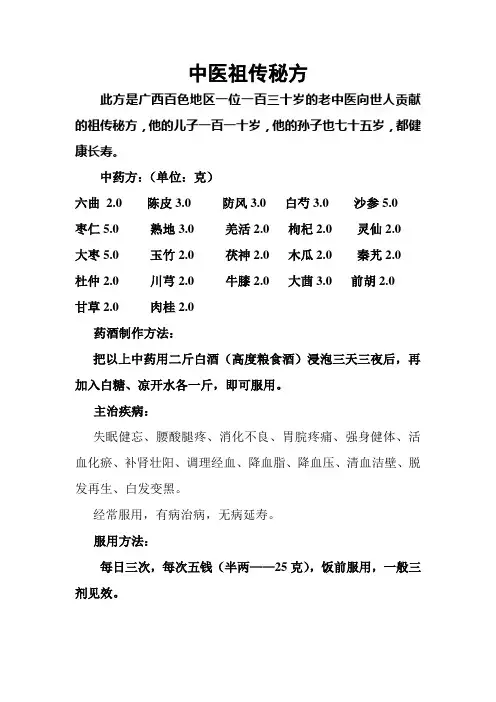 中医祖传秘方 (1)